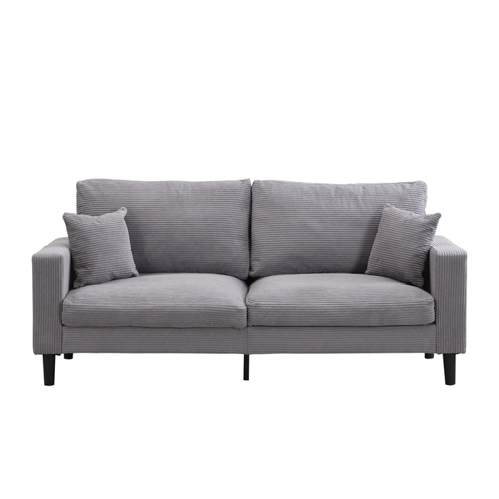 Modern Upholstered 2 Piece Sofa Set With 3 Seater And 2 Seater