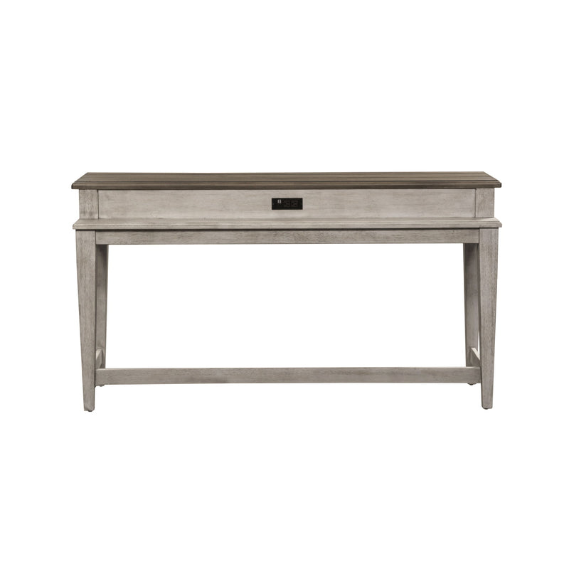 Heartland - Console Bar Table - Antique White / Tobacco Tops