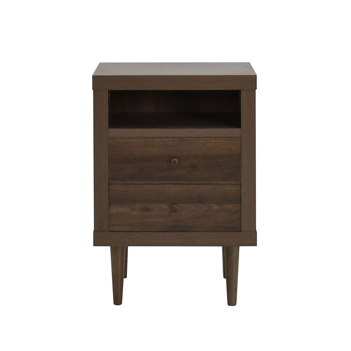 Nystrom - Mid Century Modern 2 Drawer Nightstand