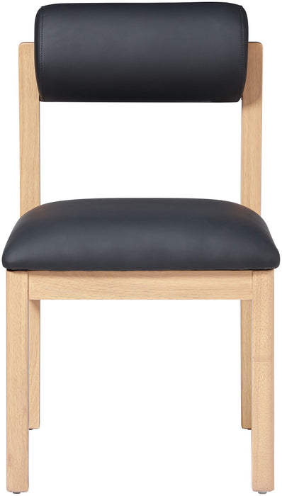 Roundhill - Faux Leather Dining Chair (Set of 2) - Natural Frame