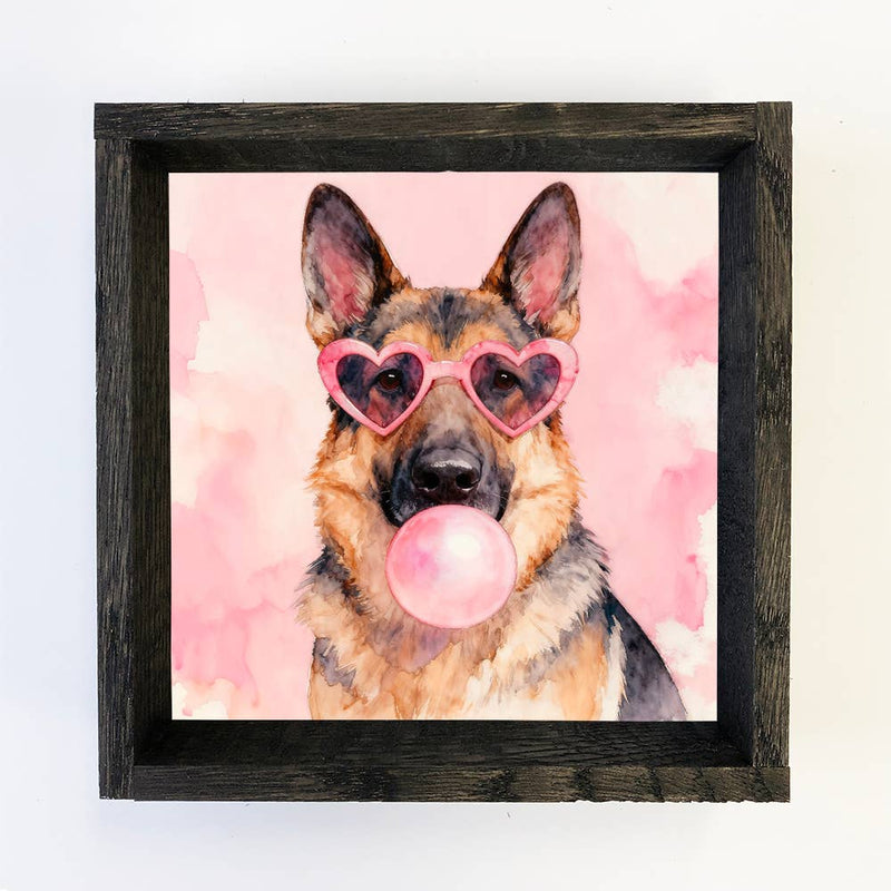 German Shepherd Heart Sunglasses Bubblegum - Grooming Salon