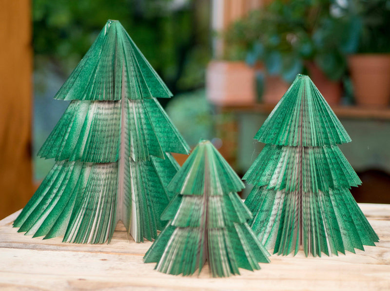 Book Christmas Tree-Green-Holiday Decor-Christmas Decor