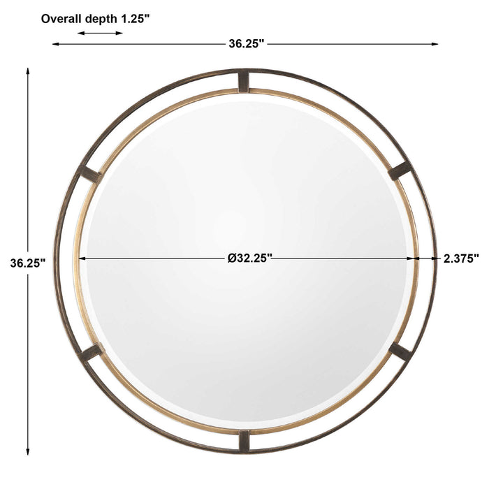 Carrizo - Round Mirror - Bronze