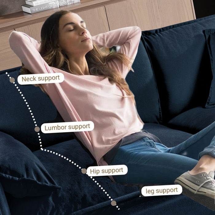 Modern Chenille Oversized Accent Chair, Comfy Single Sofa With Large Seat (Set of 2)