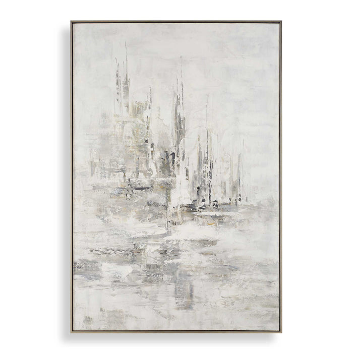 Hours In Silence - Abstract Art - Black / Brown / Gray / White / Woodtone