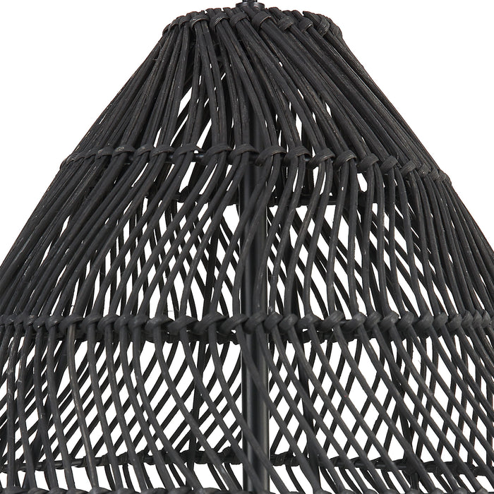 Nandi - 1 Light Woven Pendant - Black