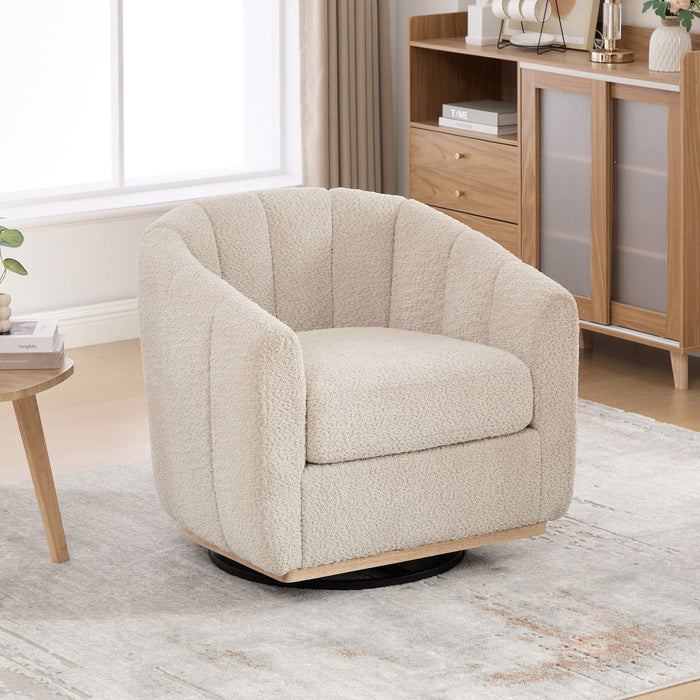 360° Swivel Upholstered Barrel Chair