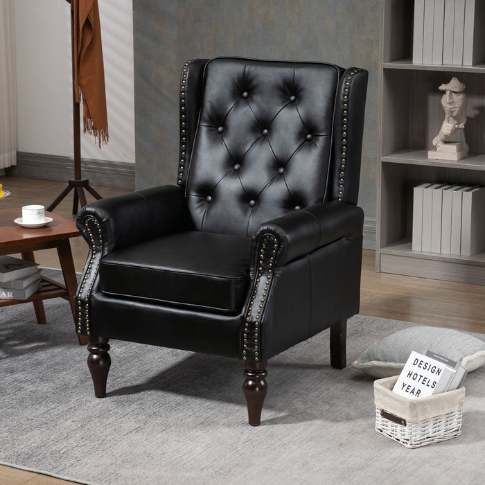 Modern Accent Armchair With Sturdy Wood Legs