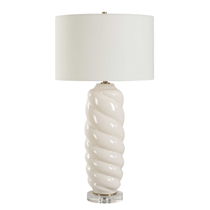 Anneli - Swirl Table Lamp - White