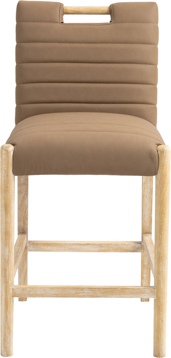 Aimee - Counter Stool - Light Brown Legs