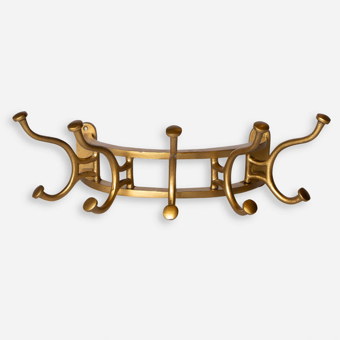 Starling - Wall Mounted Coat Rack - Gold