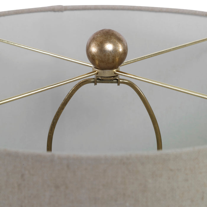 Amarey - Metal Ring Table Lamp - Gold