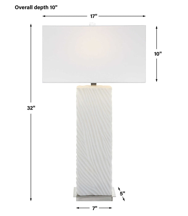 Pillar - Marble Table Lamp - White