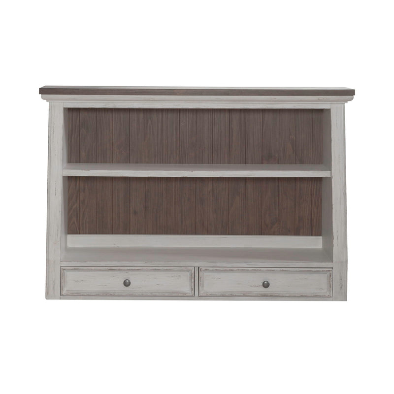 River Place - Angled Server Hutch - Riverstone White & Tobacco