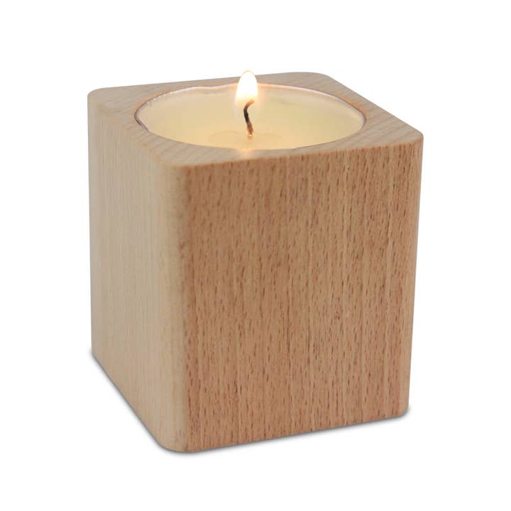 Beech Wood Tea Candle Holder