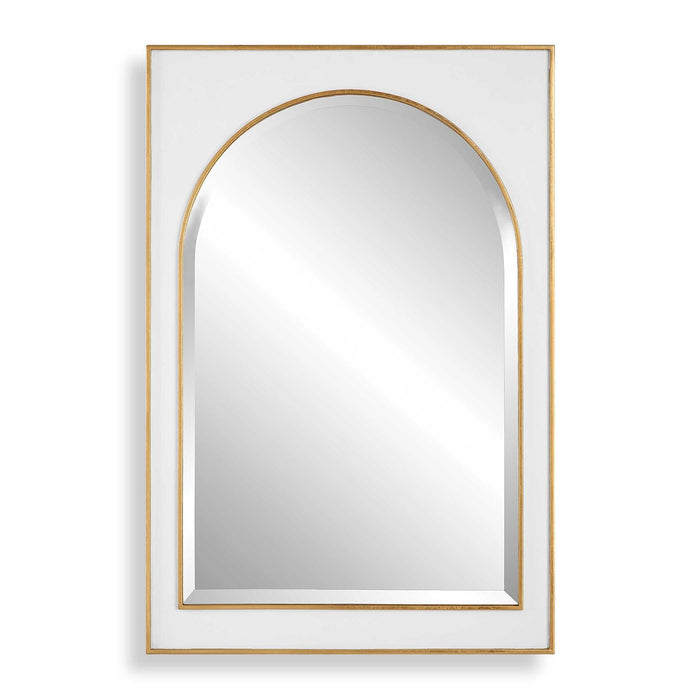 Crisanta - Gloss White Arch Mirror