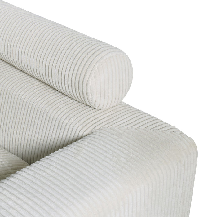 4 Seater Oversized Sectional Sofa With 2 Ottoman And 2 Pillows