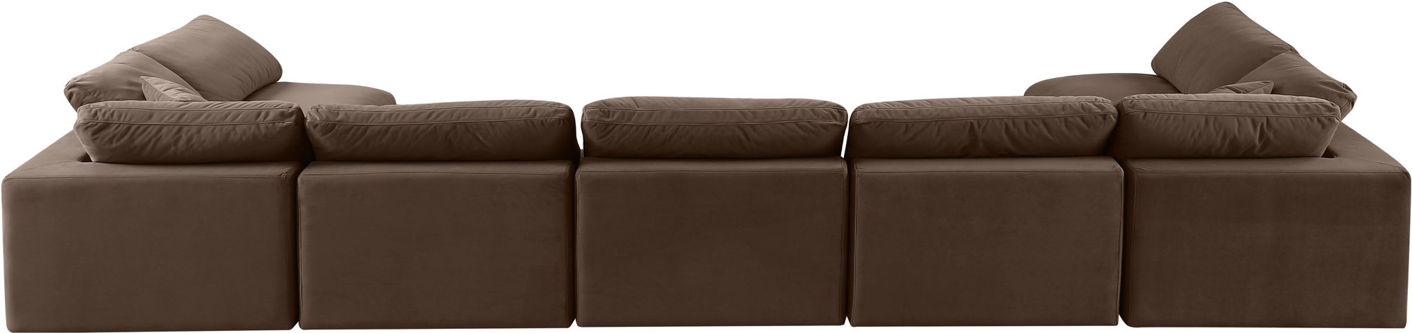 Comfy - 7 Piece Velvet Modular Armless Sectional