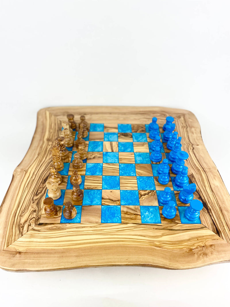Olive Wood Resin Chess Board