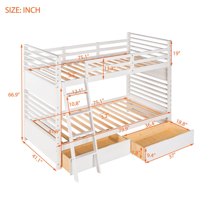 Bunk Bed With 2 Drawers