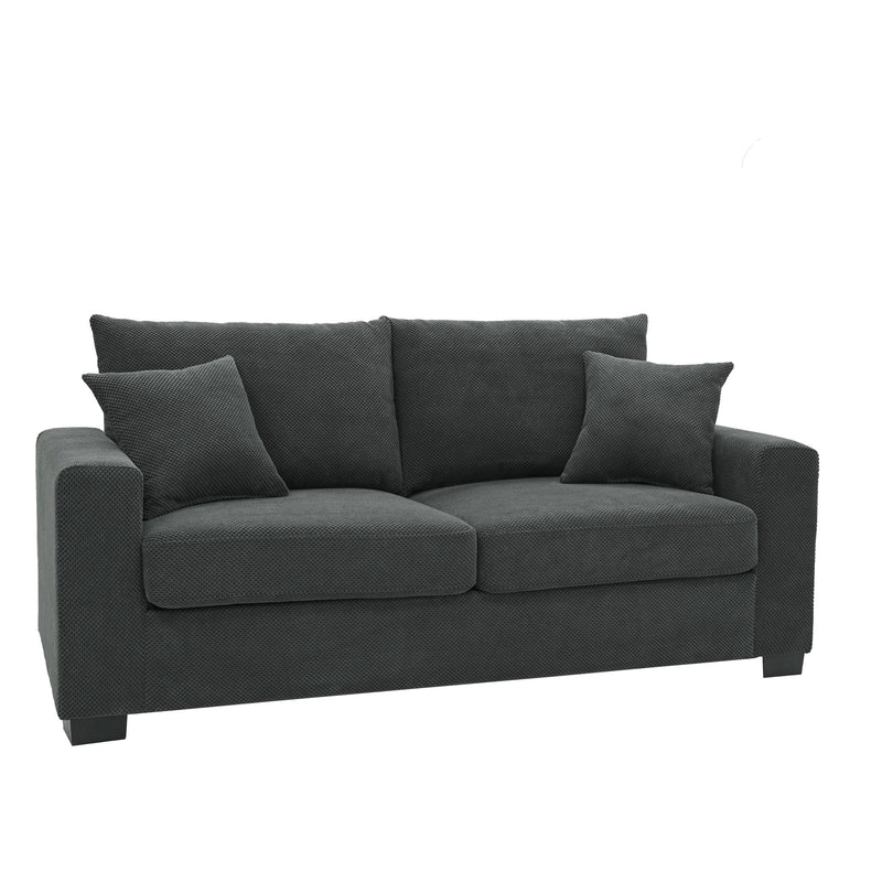 2 Seater Sofa, 2 Throw Pillows For Living Room