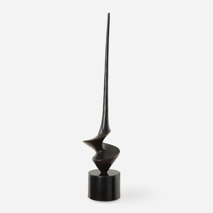 All Twisted - Bronze Sculpture - Black