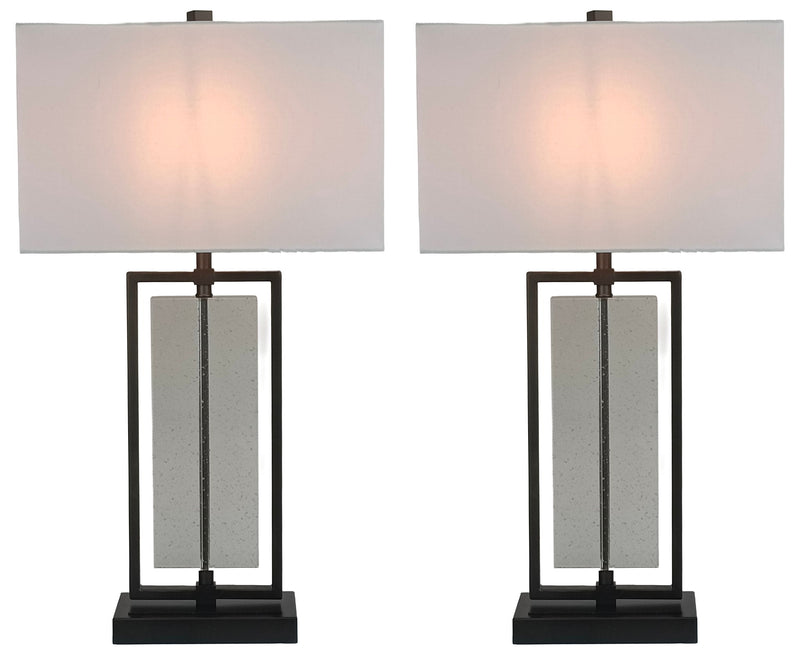 Stillwater Frame - 30 X 17 - Metal Table Lamp (Set of 2) - Gray Slate