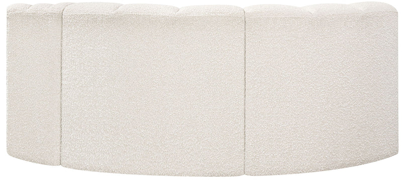 Arc - Boucle Fabric 3 Piece Modular L-Shaped Sofa
