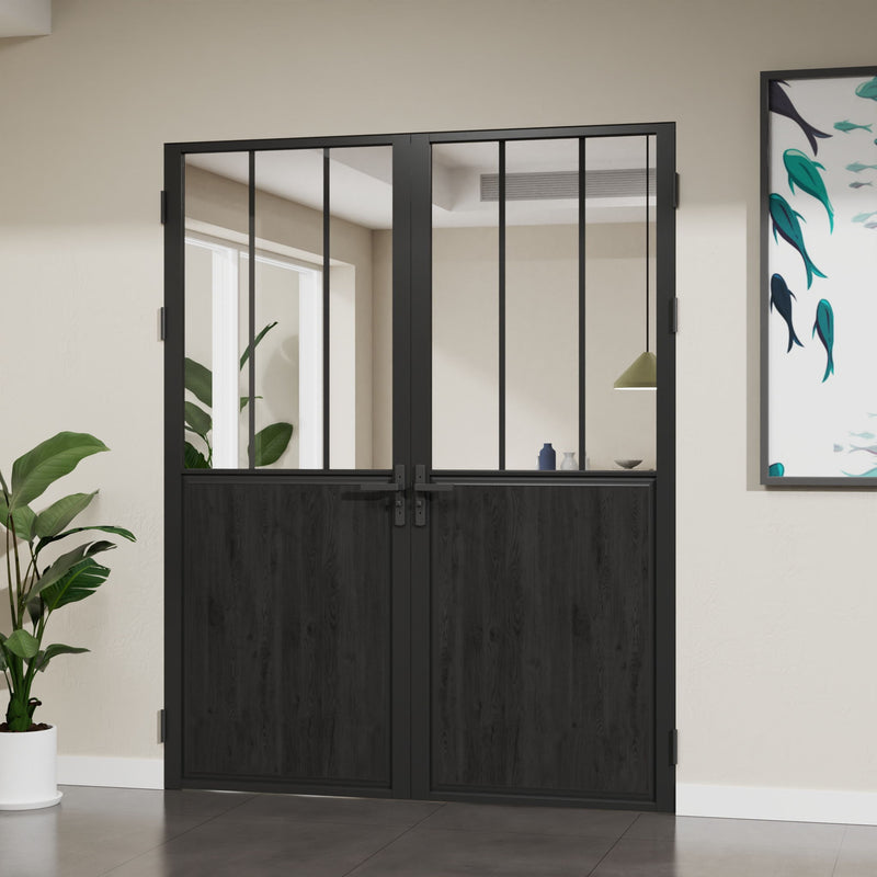Dual Panel Design Interior Door Slab For Closets And Living Room