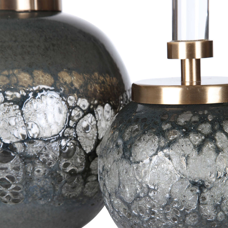 Cessair - Art Glass Bottles (Set of 2) - Dark Gray