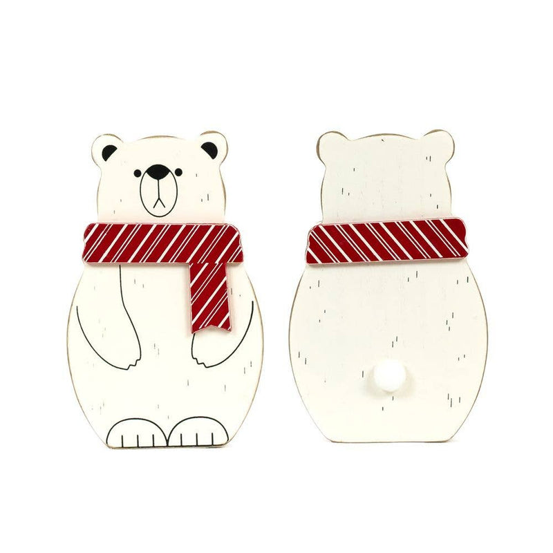 chunky wood shape (POLAR BEAR) Christmas Decor