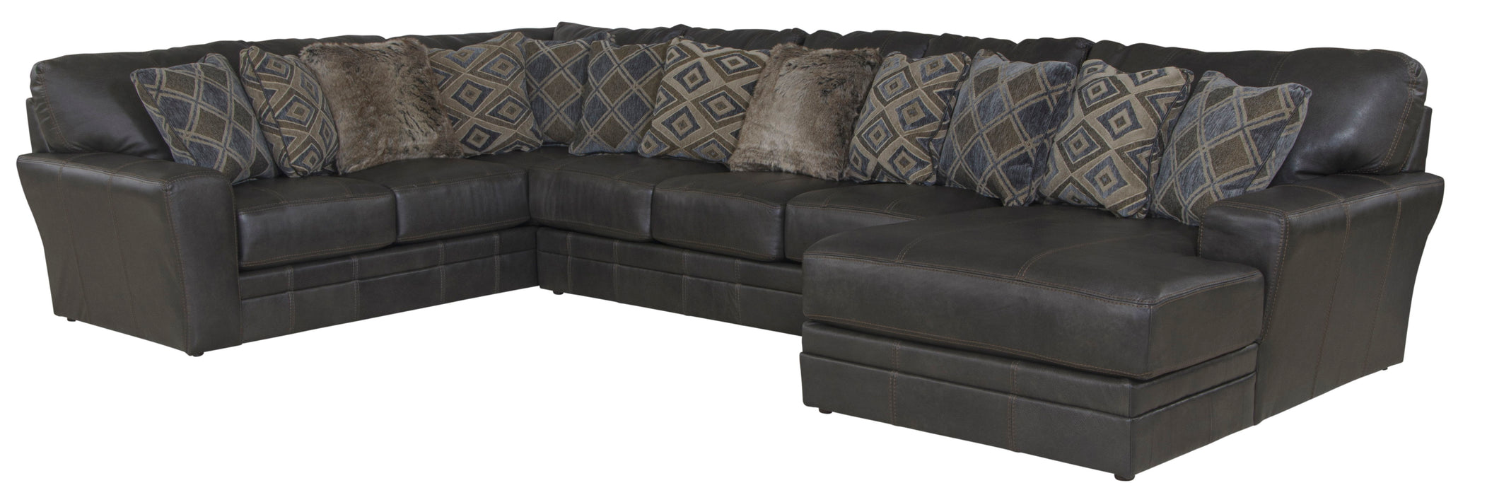 Denali - Italian Leather Match Sectional