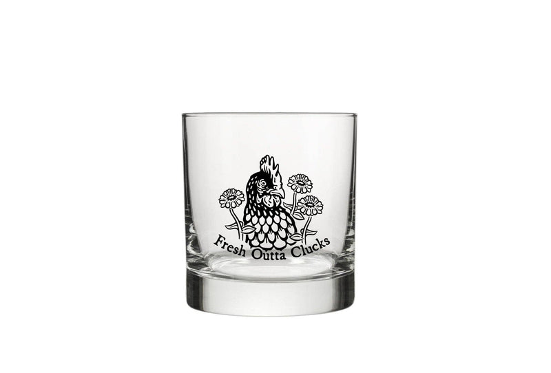 Whiskey Glass | Chicken Glass | Rocks Glass | Funny Glasses
