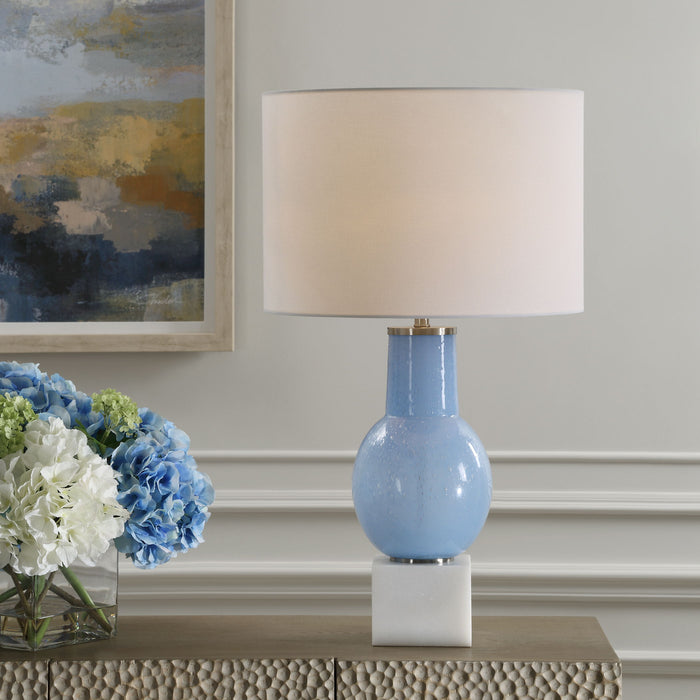 Clear Sky - Blue Glass Table Lamp