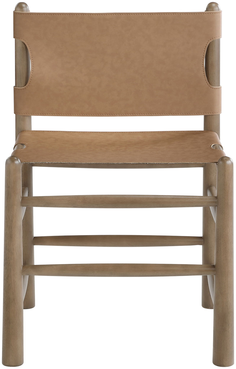 Santos - Vegan Leather Upholstered Dining Chair With Stained Brown Base (Set of 2)