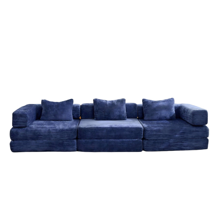 Convertible Floor Sofa Bed, Boneless Modular Sectional Sofa For Living Room
