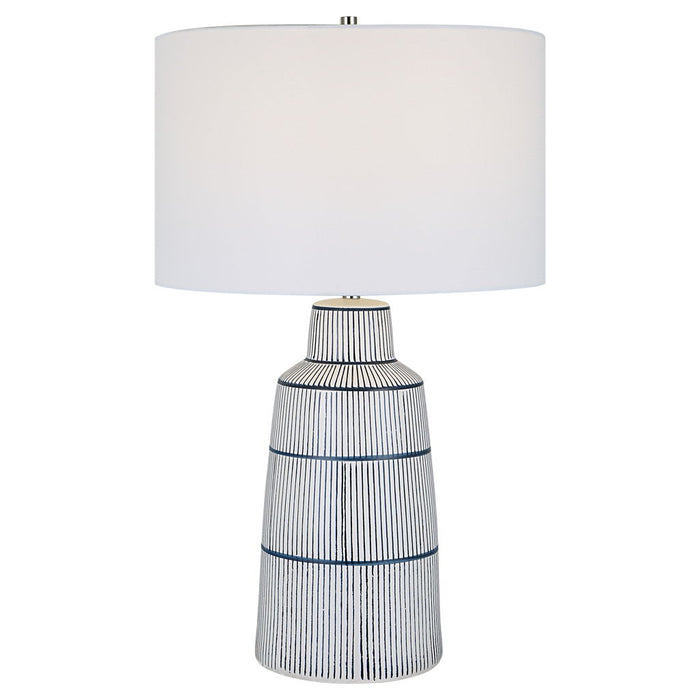 Breton - Nautical Stripe Table Lamp - White