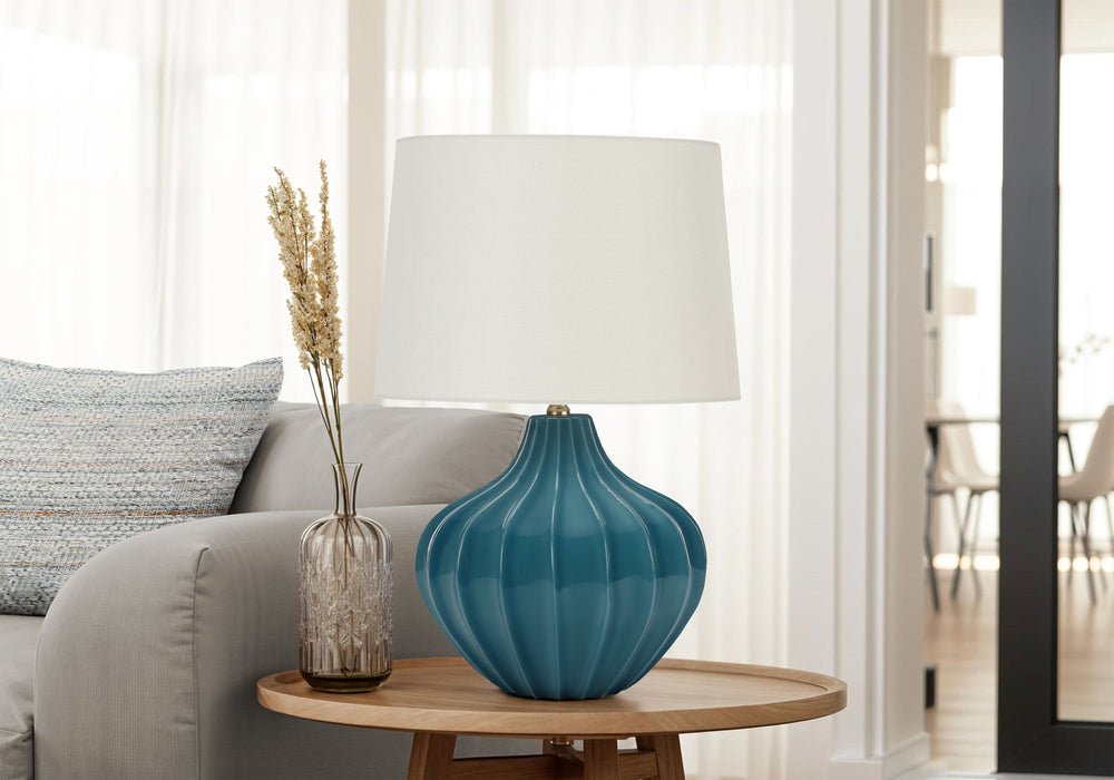 Lighting, Table Lamp, Ceramic, Transitional - Blue