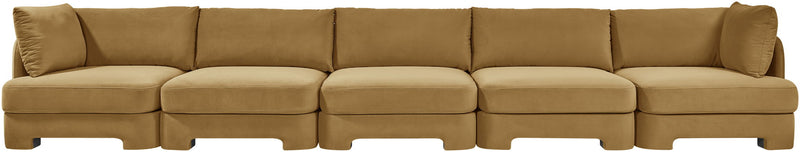 Hammond - Velvet Performance Fabric Upholstered 5 Piece Sofa