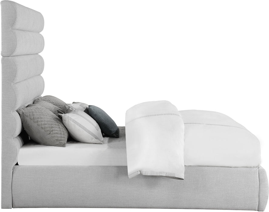 Adam - Linen Fabric Bed With 70.5" Headboard