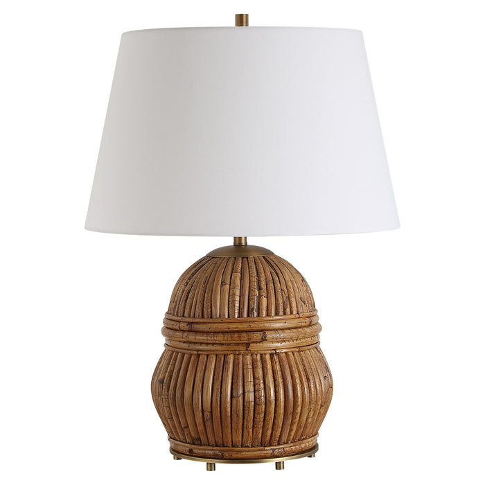 Reed - Honey Rattan Table Lamp - Light Brown