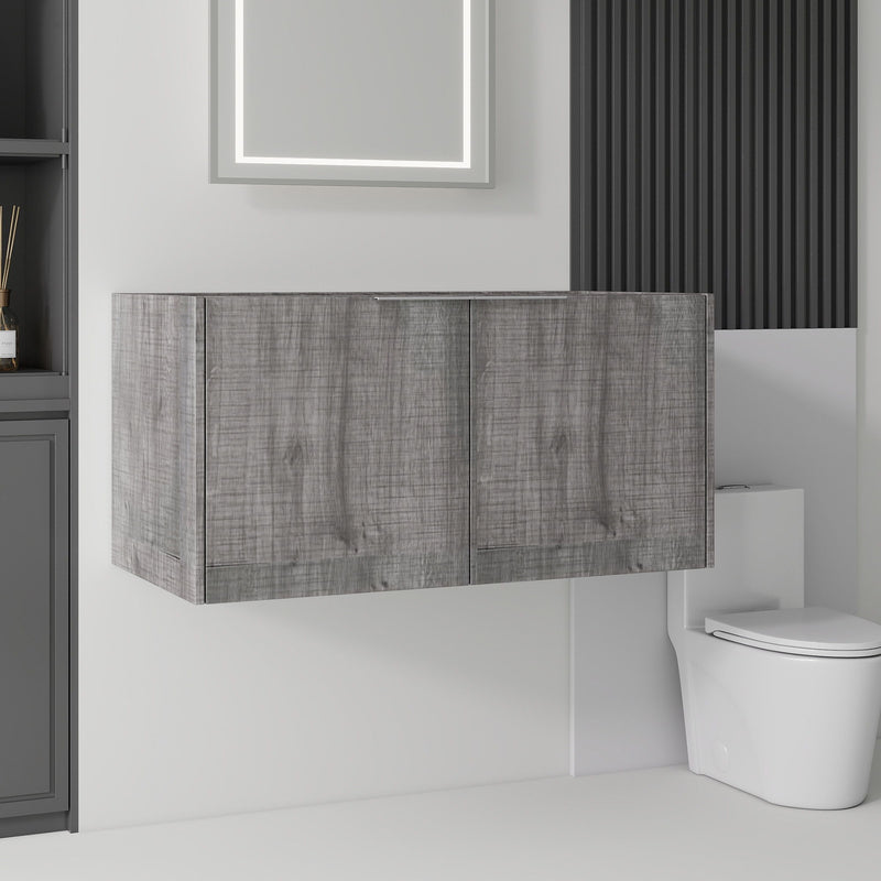 Floating Bathroom Vanity Cabinet With Soft Close Double Doors, Spacious Interior Storage, Wall Mounted, Cabinet Only