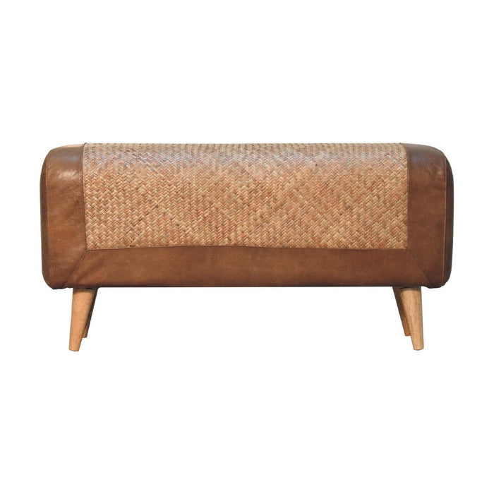 Buffalo - Large Seagrass Hide Bench - Oak
