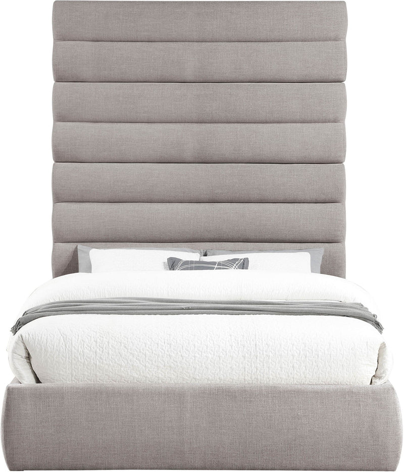 Adam - Linen Fabric Bed With 89" Headboard