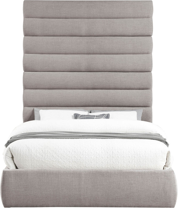 Adam - Linen Fabric Bed With 89" Headboard