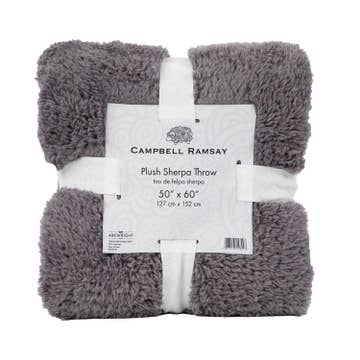 Plush Sherpa Throw Blanket | 50x60
