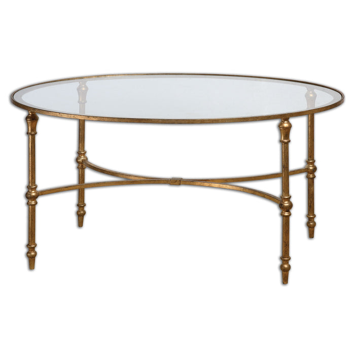 Vitya - Glass Coffee Table - Gold