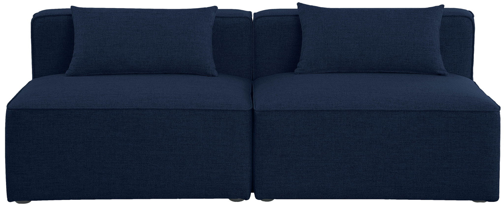 Cube - Linen Modular 2 Seat Armless Sofa