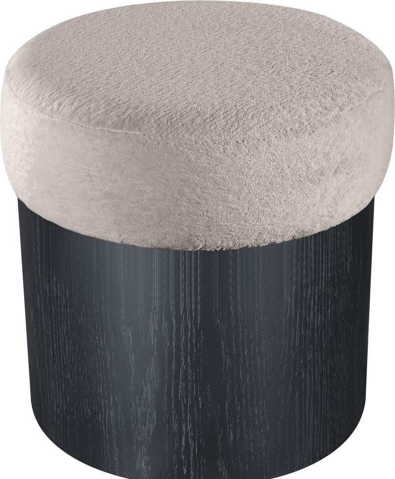 Nimes - Ottoman / Stool With Black Base