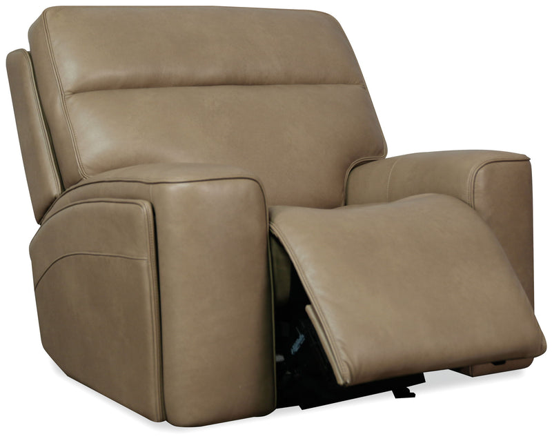 MS - Riverton Power Gliding Recliner With Power Headrest And Lumbar - Brown